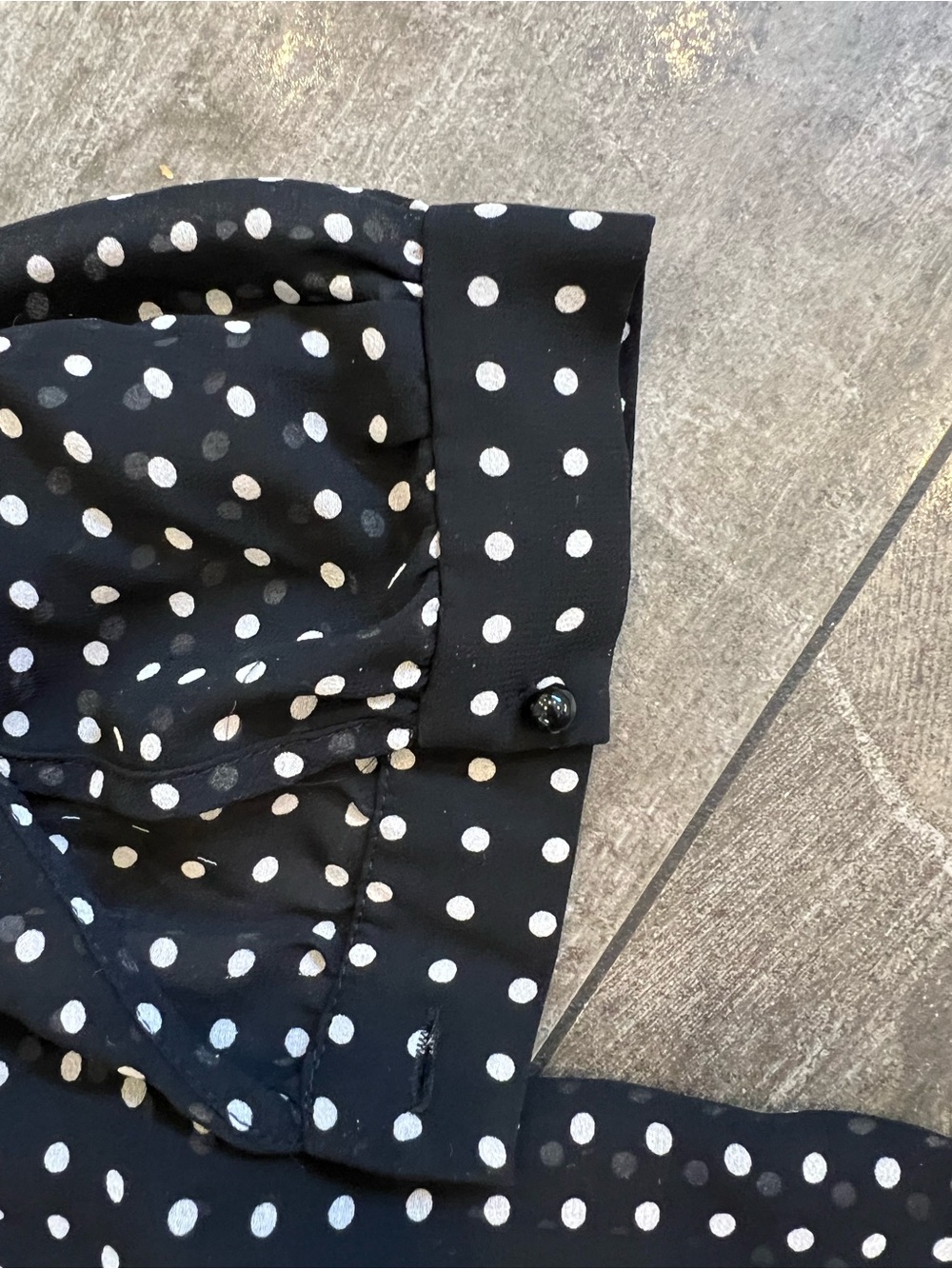 Ann Klein Polka Dot Long Sleeve Midi Dress - Black/White size 16 - Picture 11 of 12